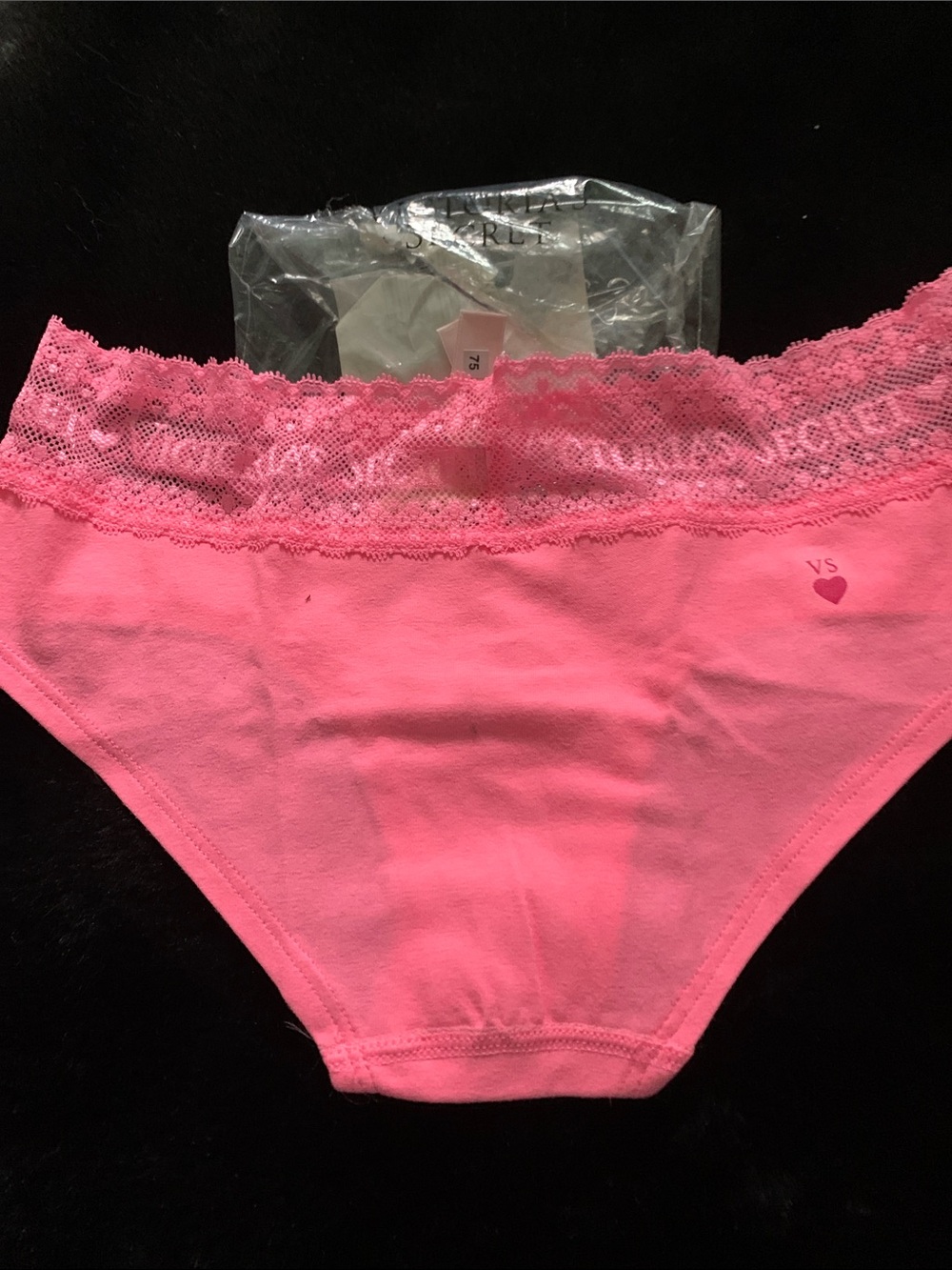 Victoria's Secret Neon Pink Lace-Trim Hipster Panty